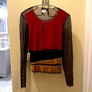Y2K mesh and valor blouse